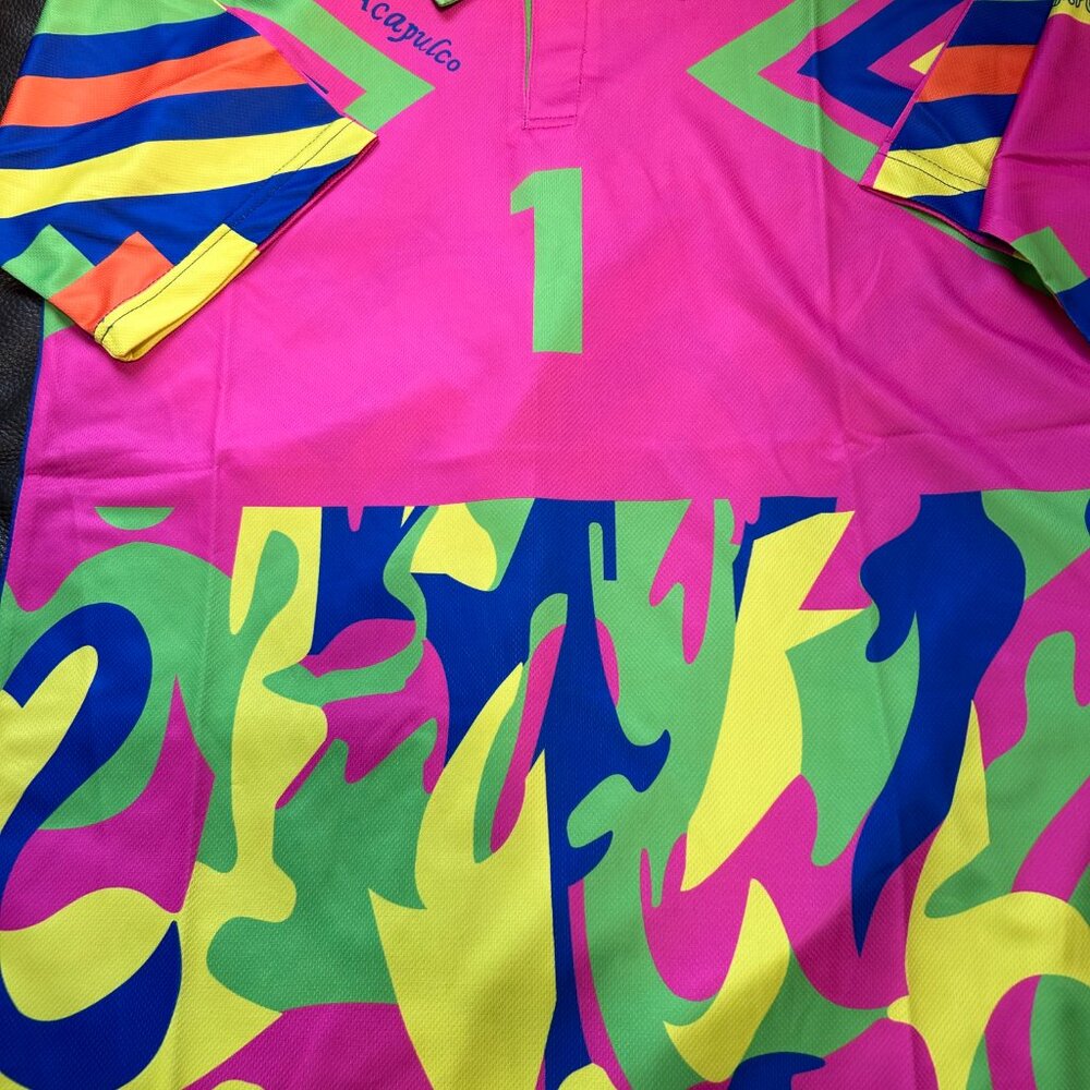 1990s MEXICO JORGE CAMPOS RETRO Nat'l Team Men's JERSEY Sz M,L,XL,2XL New w tags - Picture 7 of 7